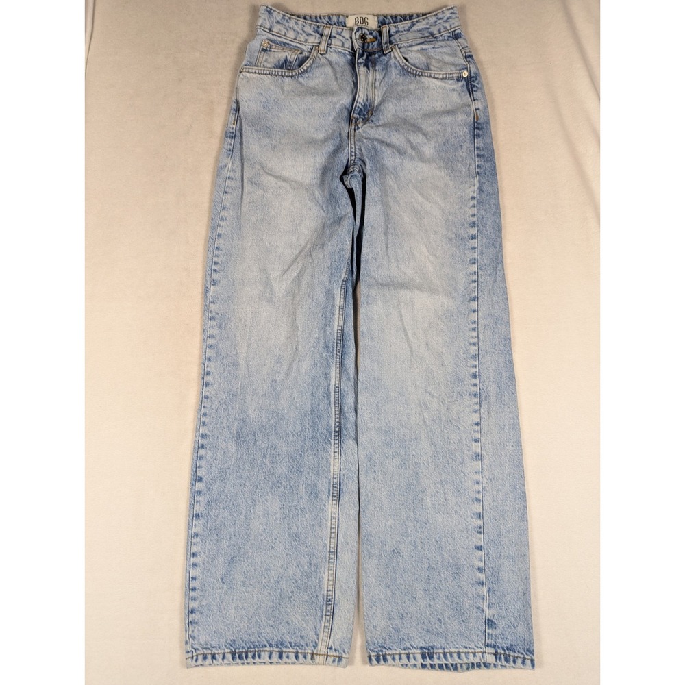 BDG Urban Outfitters Womens Light Wash High‎ Waisted Barrel Leg Baggy Jeans 27W - Picture 2 of 8